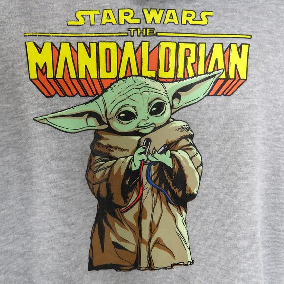 Star Wars "The Mandalorian" Baby Yoda Graphic Hoodie Sweatshirt Medium Unisex - Picture 4 of 7